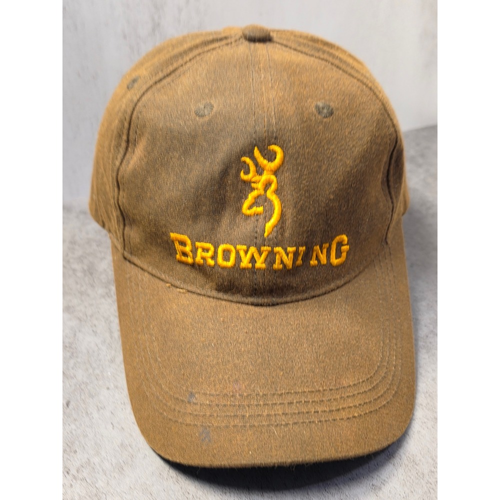 Browning Buckmark Mens Baseball Cap Dura-Wax Logo Adjustable Strap Hat